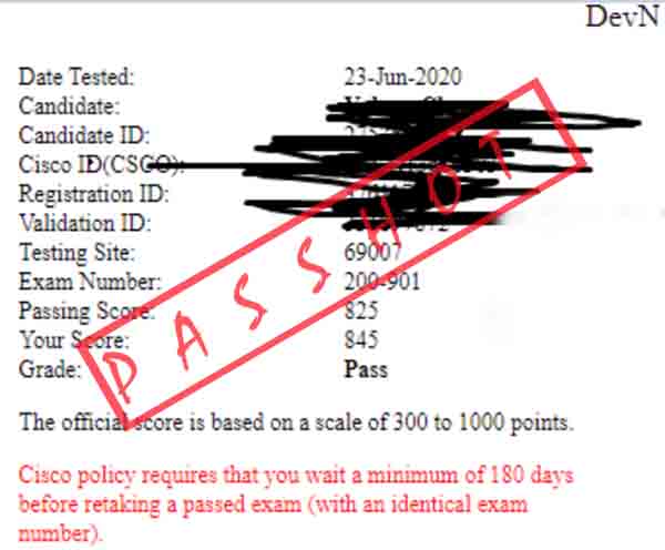 Passing CISSP Score Feedback